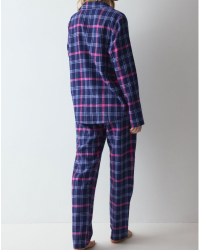 Pyjamas Boyfriend 100% cotton Nuit Triumph (Blue Light/Carreaux)