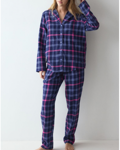 Pyjama Boyfriend 100% coton Nuit Triumph (Blue Light/Carreaux)