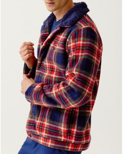 Veste polaire doublée sherpa Arthur (Marine)