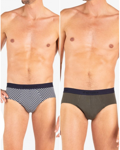 Pack of 2 briefs cotton Eminence Made in France (Amande/Kaki)
