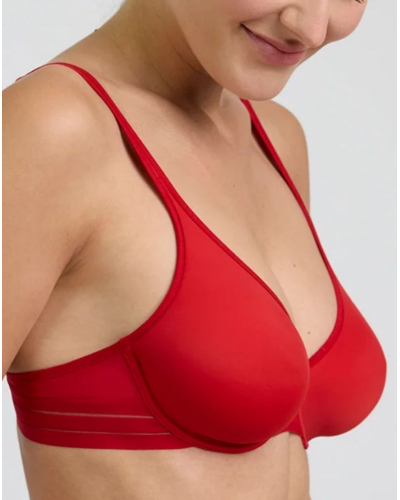 Molded full-cup bra Nufit Maison Lejaby (Rouge passion)