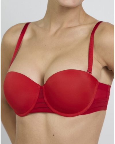 Sujetador bandeau Maison Lejaby Nufit (Rouge passion)