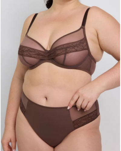Shorty Tanga Maison Lejaby Nudité (Espresso dust)