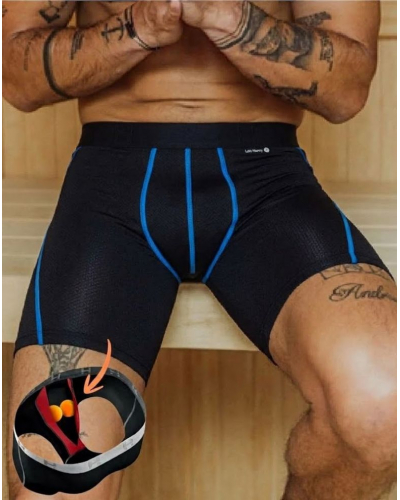 Sport boxer shorts Loïc Henry (Noir/Bleu)