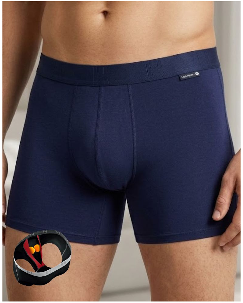 Boxer modal et coton Loïc Henry (Bleu)