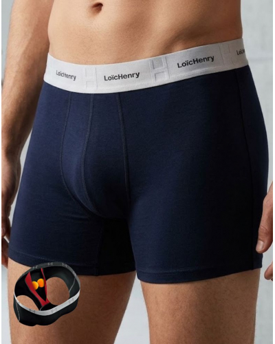 Boxer shorts cotton Loïc Henry (Noir et Blanc)