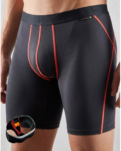 Sport boxers knee length Loïc Henry (Noir/Orange)