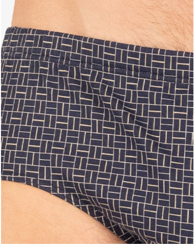 Calzoncillo cerrado de talle alto 100% algodón Eminence Motifs (Marine)