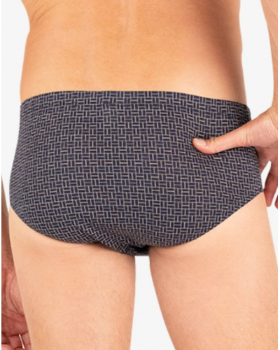 Calzoncillo cerrado de talle alto 100% algodón Eminence Motifs (Marine)