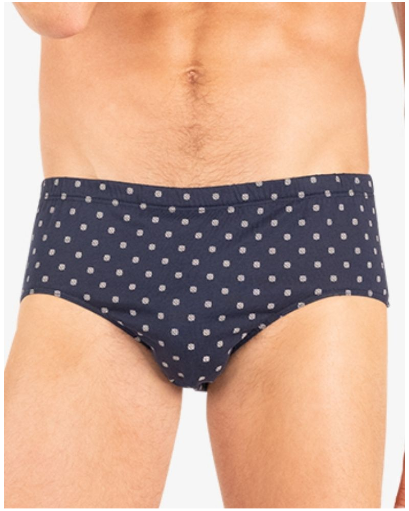 Calzoncillo cerrado de talle alto 100% algodón Eminence Motifs (Marine)