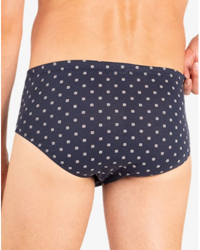 Calzoncillo cerrado de talle alto 100% algodón Eminence Motifs (Marine)