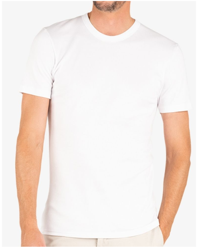T-shirt manches courtes 100% coton Eminence Interlock (Blanc)