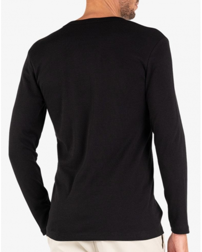 Long-sleeved t-shirt 100% cotton Eminence Interlock (Black)