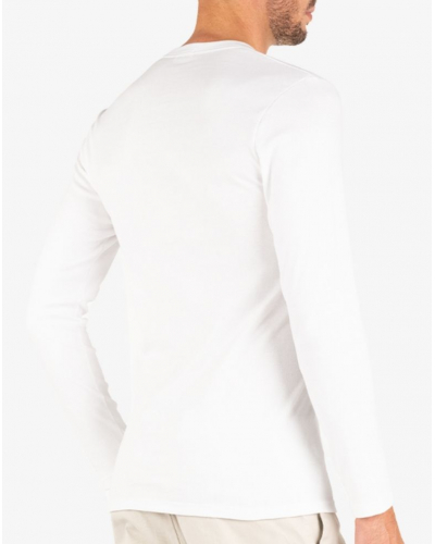 Camiseta mangas largas 100% algodón Eminence Interlock (Blanco)