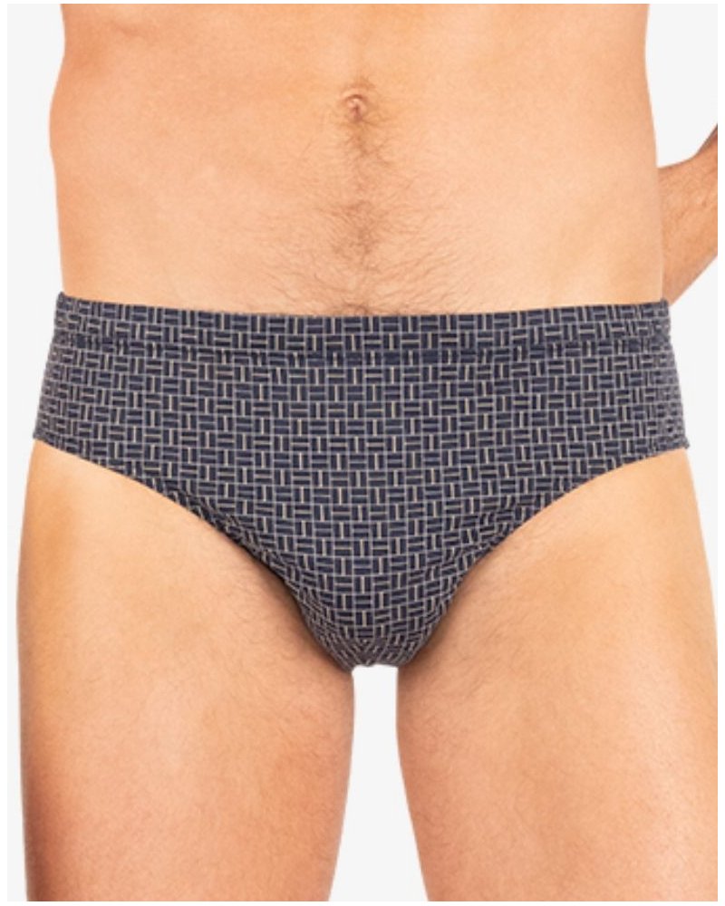 Low-rise brief 100% Cotton Eminence Motifs (Marine)