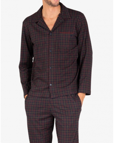 Pijama largo 100% algodón Eminence L'Ecossais (Imprimé Tartan)