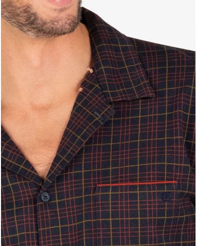 Pyjama long 100% coton Eminence L'Ecossais (Imprimé Tartan)