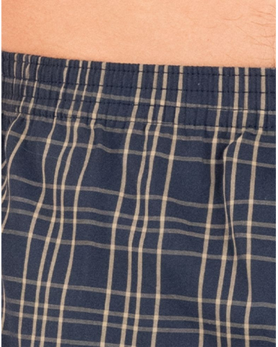 Lot de 2 caleçons 100% Coton Eminence Chaine et Trame (Marine/Ciel)