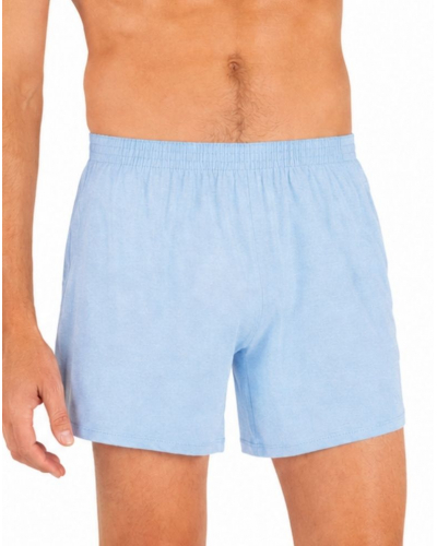 Lot de 2 caleçons 100% Coton Eminence Chaine et Trame (Marine/Ciel)