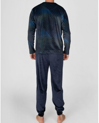 Pyjama long micropolaire Massana (Bleu)