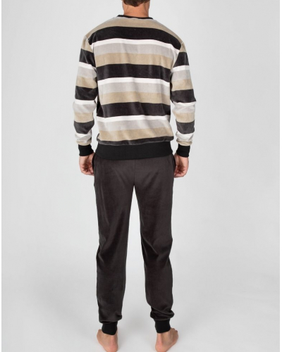 Pyjamas velvet Massana (Gris Foncé)