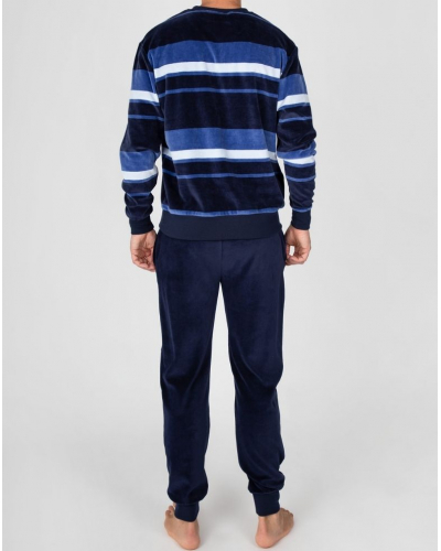 Pyjama en velours et coton Massana (Bleu)