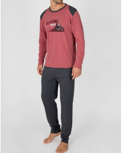 Pijama largo algodón Massana (Rouge)