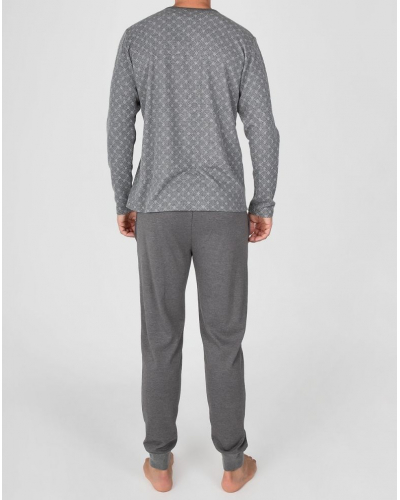 Pijama largo algodón Massana (Vigoré Anthracite)