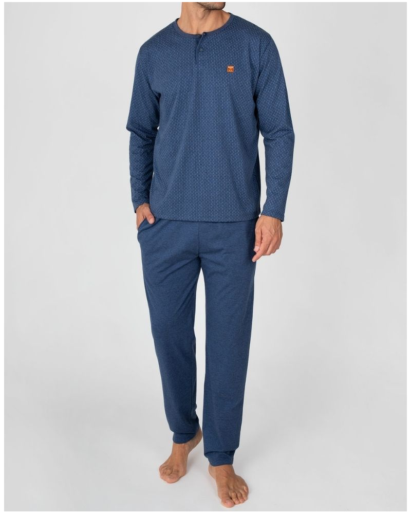 Long pyjamas cotton Massana (Denim)