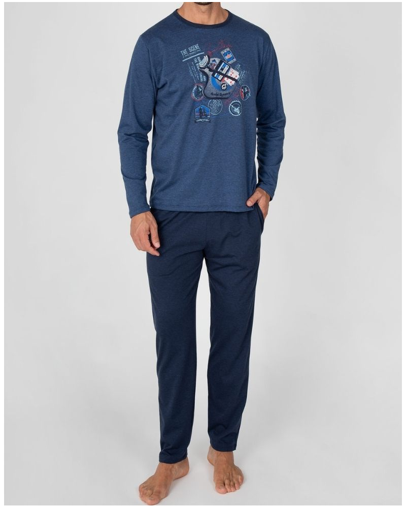 Long pyjamas cotton Massana (Marine Vigoré)