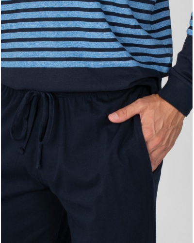 Long pyjamas 100% cotton Massana (Marine)