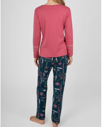 Pijama largo 100% algodón Massana (Rose Imprimé)