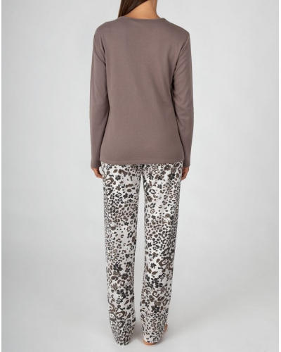 Pyjama long coton Massana (Chocolat)