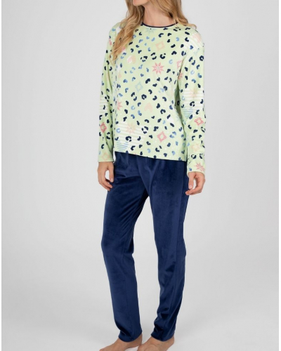 Long micropolar pyjamas Massana (Lime)