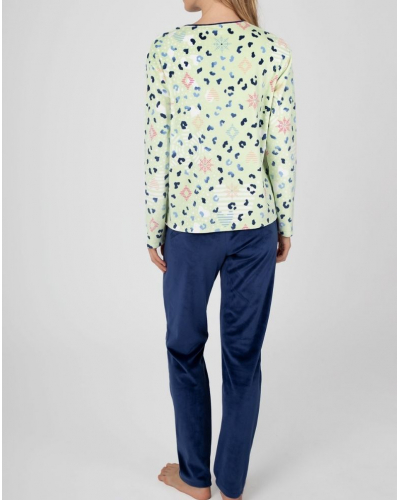 Long micropolar pyjamas Massana (Lime)