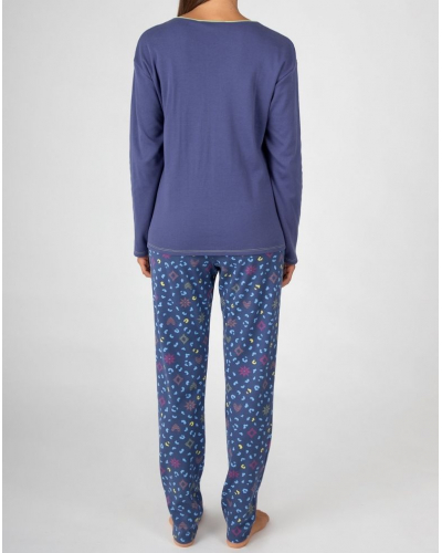 Long pyjama cotton Massana (Marine)