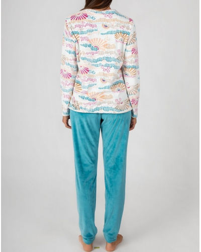 Pyjama long micropolaire Massana (Ecru)