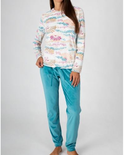Pijama largo micropolar Massana (Ecru)