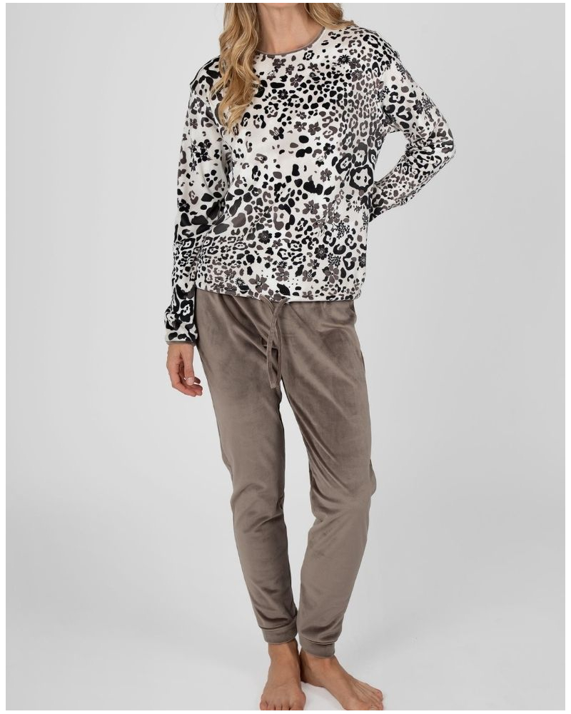 Pijama largo micropolar Massana (Chocolat)