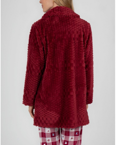 Jacket fleece with zip Massana (Grenat)