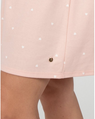 Long-sleeved cotton nightdress Massana (Imprimé Coeur)