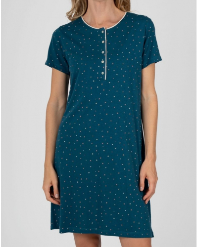 Camisóne mangas cortas Modal y Algodón Massana (Pétrole)