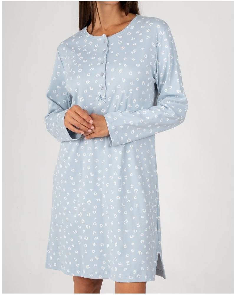 Liquette manches longues 100% coton Massana (Bleu)