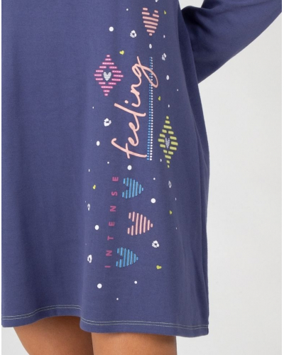 Camisone mangas largas algodón Massana (Marine)