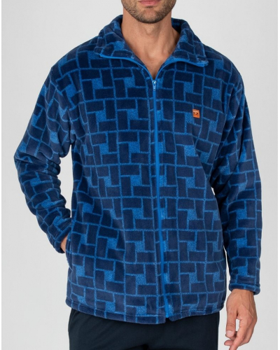 Polar jacket with zip Massana (Bleu Moyen)