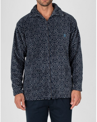 Polar jacket with zip Massana (Imprimé Bleu)