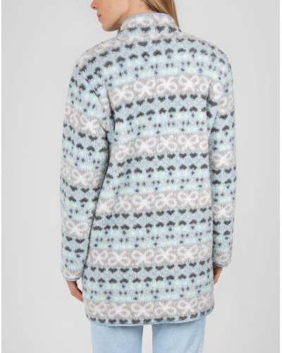 Jacket fleece with zip Massana (Imprimé Gris)
