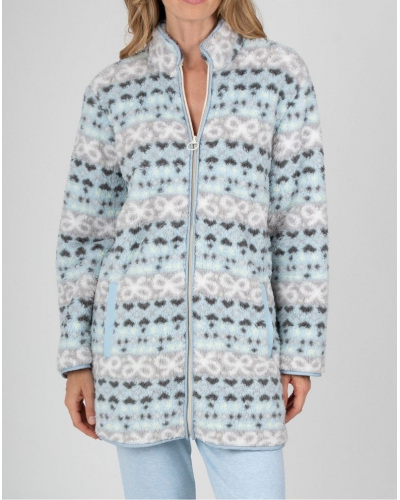 Jacket fleece with zip Massana (Imprimé Gris)