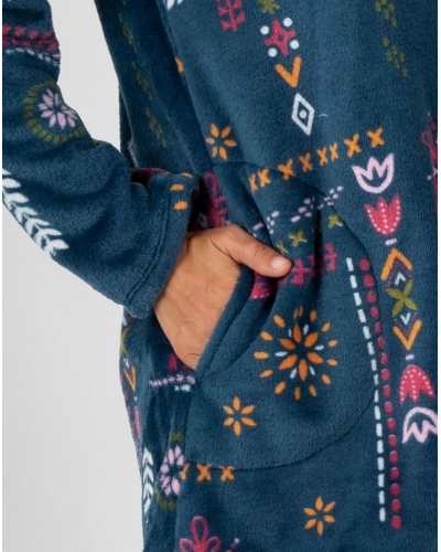 Chaqueta polar con cremallera Massana (Imprimé Bleu Foncé)