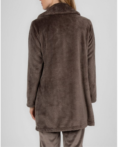 Jacket fleece with zip Massana (Chocolat)